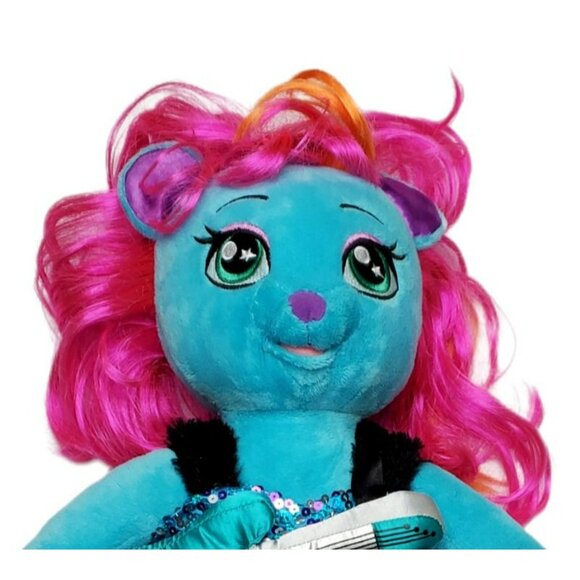 Build A Bear Honey Girl Viv Guitar Cat Kitten Blue Plush Rockstar Outfit HG 22" - Picture 5 of 12
